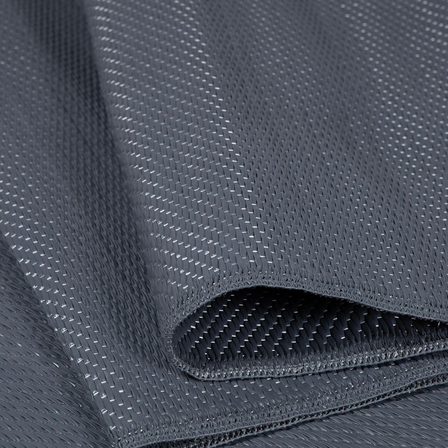 Urban Outdoor Rug | Plain Anthracite Reversible Flatweave | Lightweight