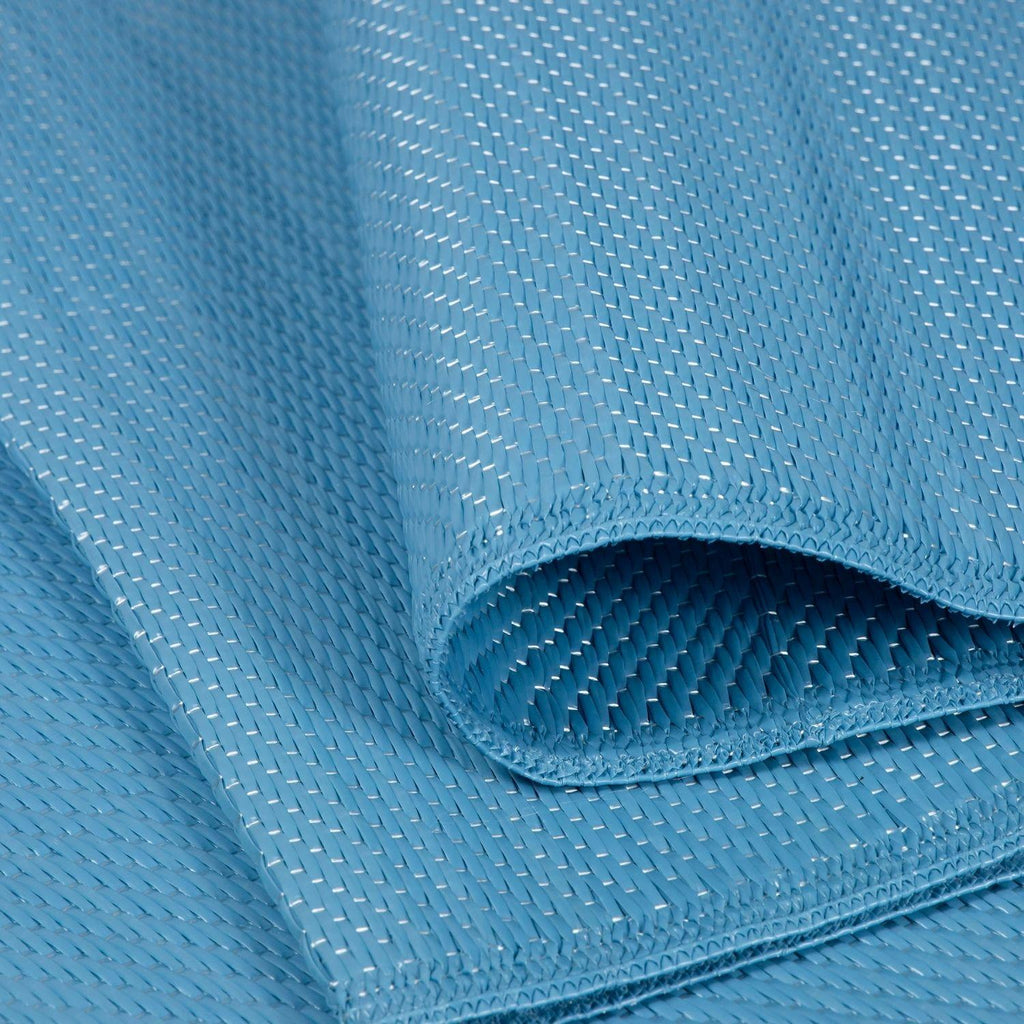 Urban Outdoor Rug | Plain Blue Reversible Flatweave | Lightweight