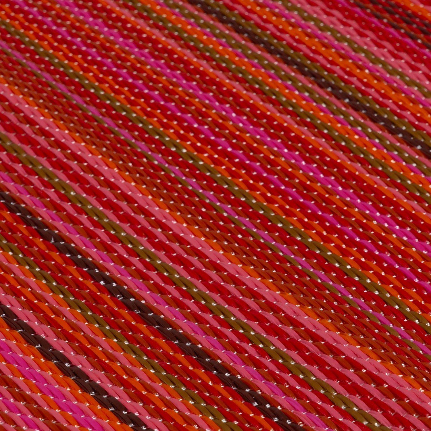 Rainbow Outdoor Rug | Terra Striped Reversible Flatweave | Lightweight