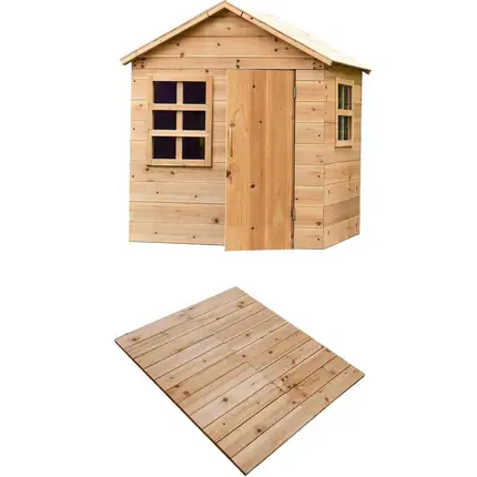 Evermeadow Wooden Playhouse | Kids' Garden Playhouse with Mud Kitchen Option