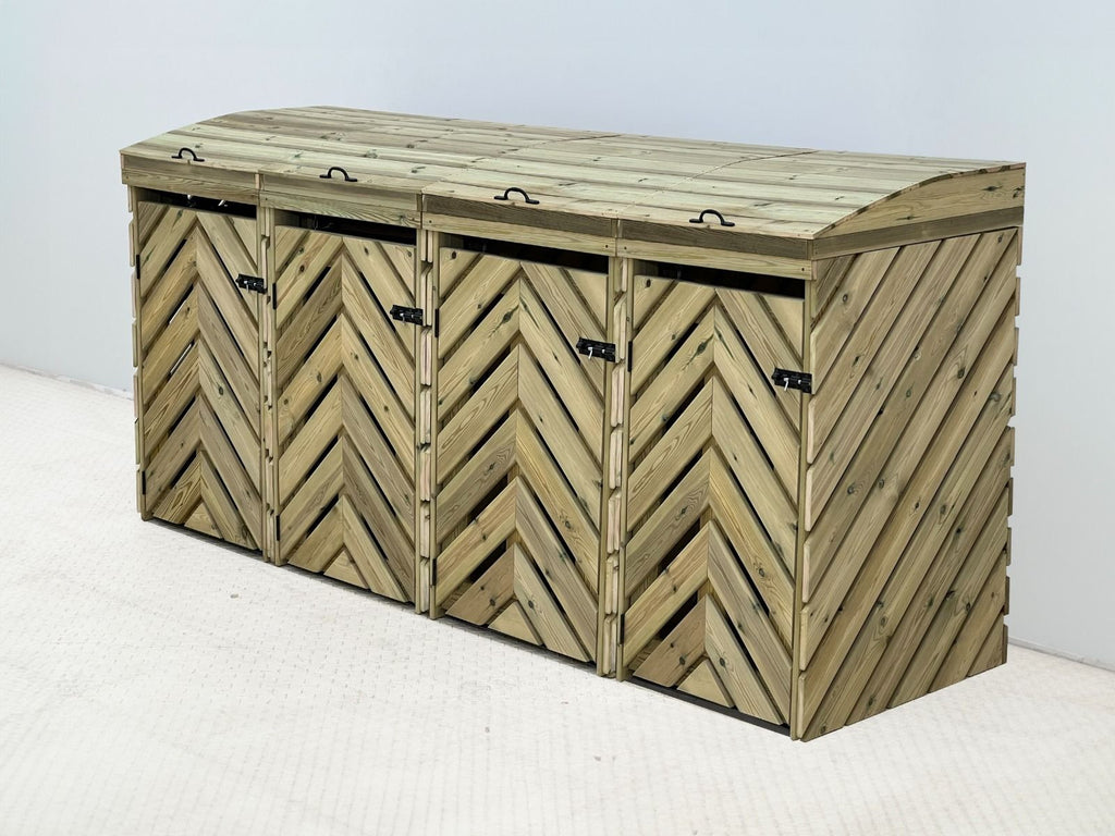 VerdiBin Wheelie Bin Storage Unit | Wooden Bin Store &amp; Hideaway | 1&ndash;4 Bins