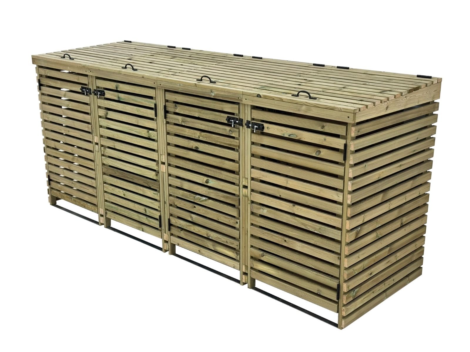 BinHaven Slatted Wheelie Bin Storage Unit | Ventilated Bin Store | 1&ndash;4 Bins