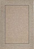 Summer Latte Border Rug in beige indoor outdoor flatweave, runner and rectangular