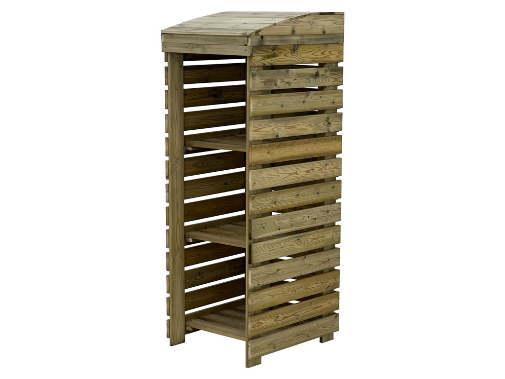 BinBreeze 3-Bay Recycling Storage Organiser | Wooden Recycling Box Store