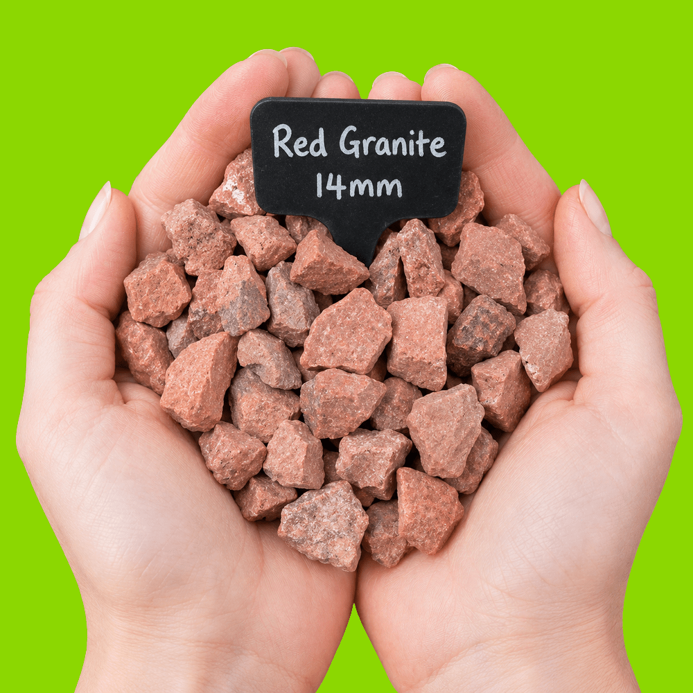 Red Granite Chippings | 14mm Terracotta Decorative Gravel