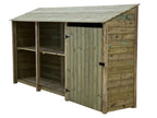 Wooden Garden Tool Storage with Shelf W-335cm, H-126cm or 180cm, D-88cm