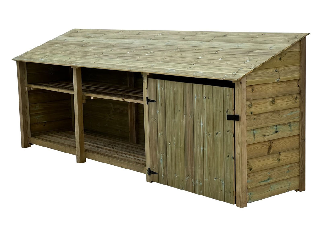Wooden Garden Tool Storage with Shelf W-335cm, H-126cm or 180cm, D-88cm