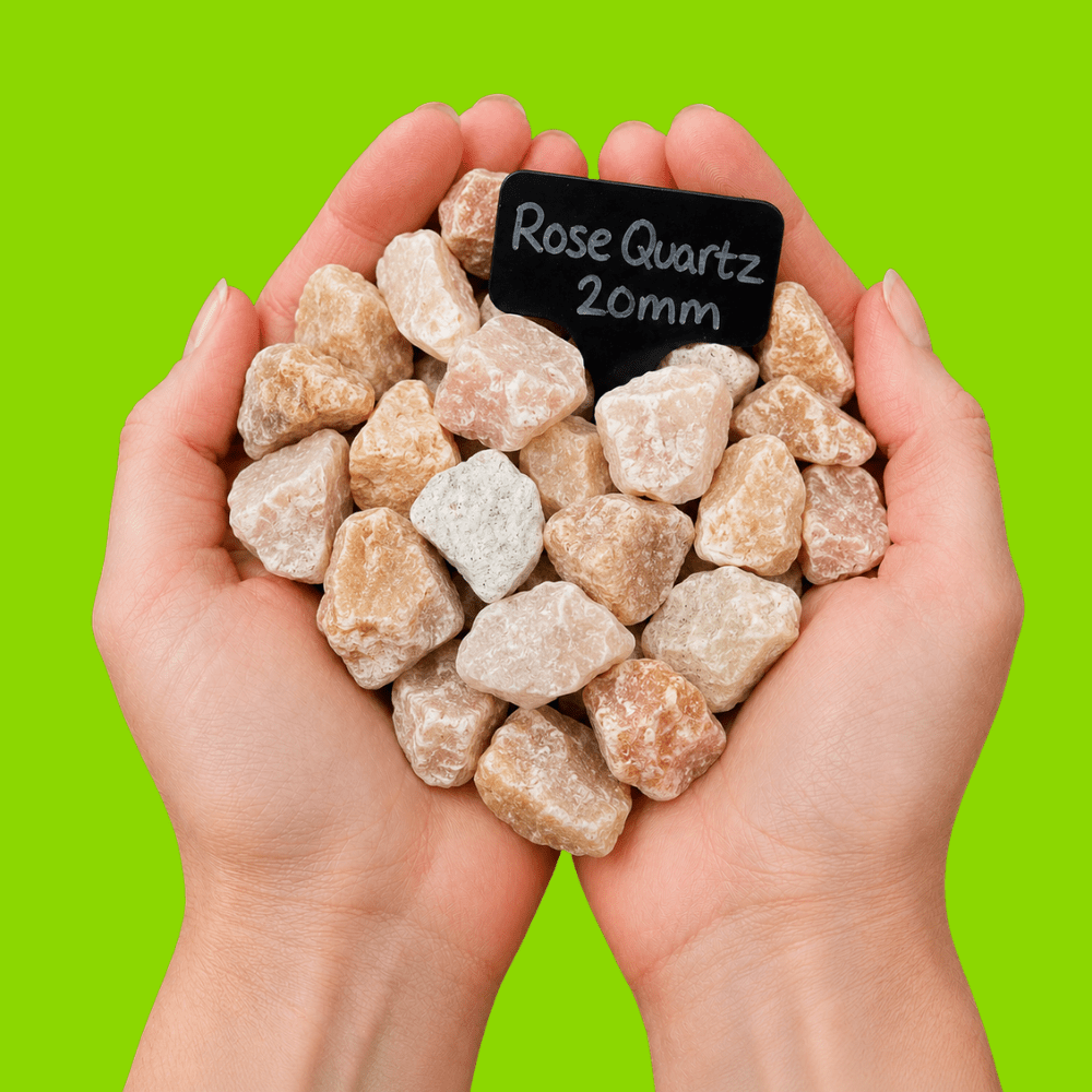 Rose Quartz Gravel | 10mm or 20mm Pink Quartz Chippings