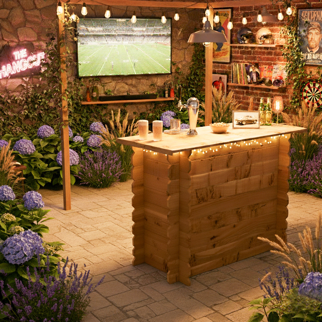 Rustic Wooden Interlock Bar