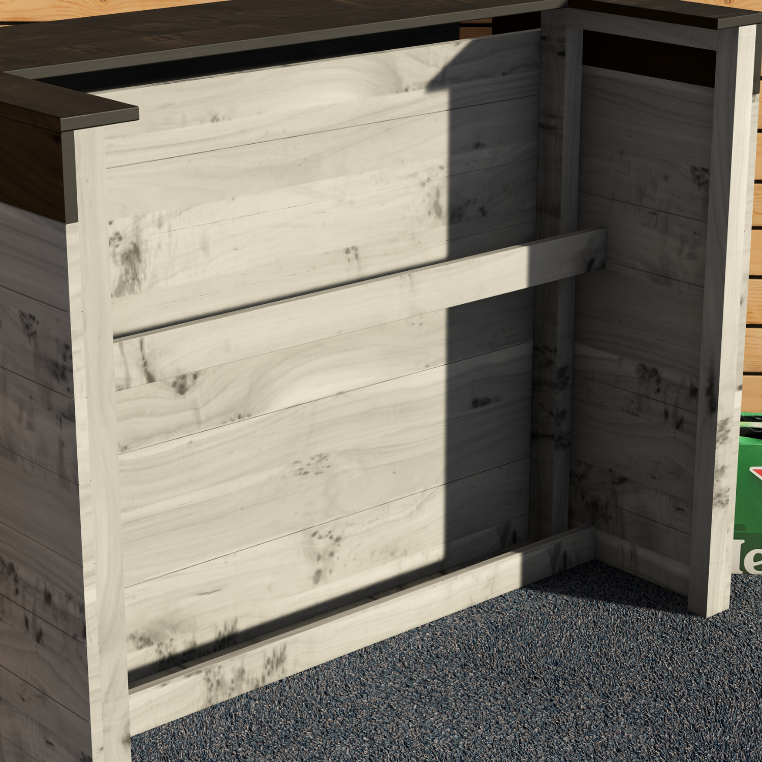 Rustic Wooden Bar - Man Cave Edition