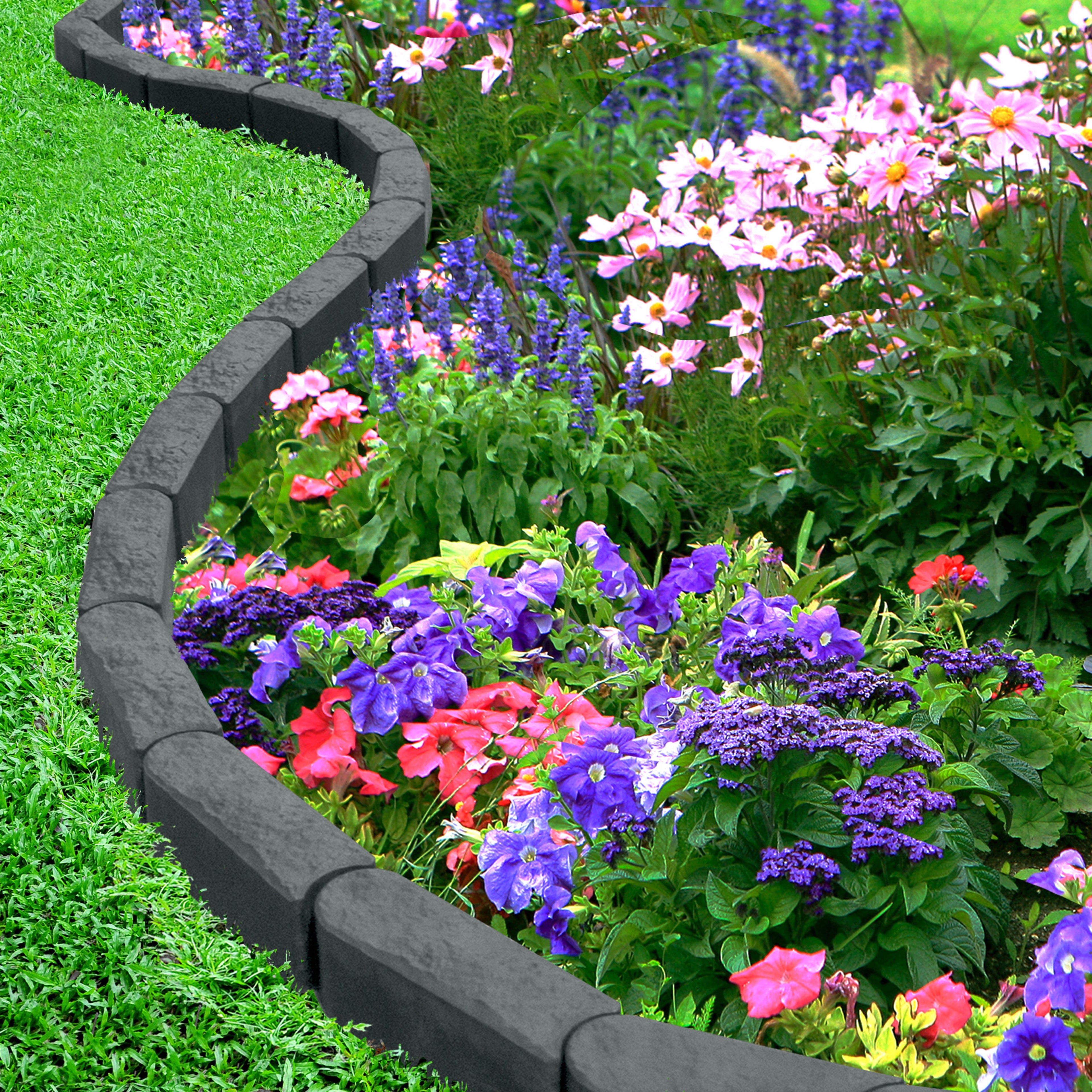 Garden Edging Stomp Edge Border in graphite