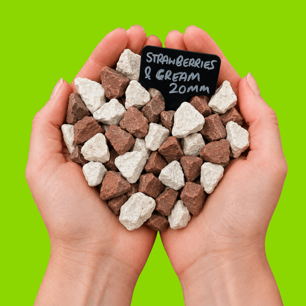 Strawberries & Cream Gravel | 20mm Designer Decorative Chippings
