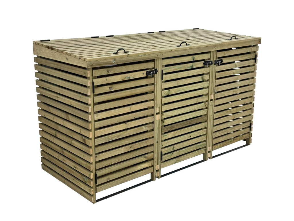 BinHaven Slatted Wheelie Bin Storage Unit | Ventilated Bin Store | 1&ndash;4 Bins