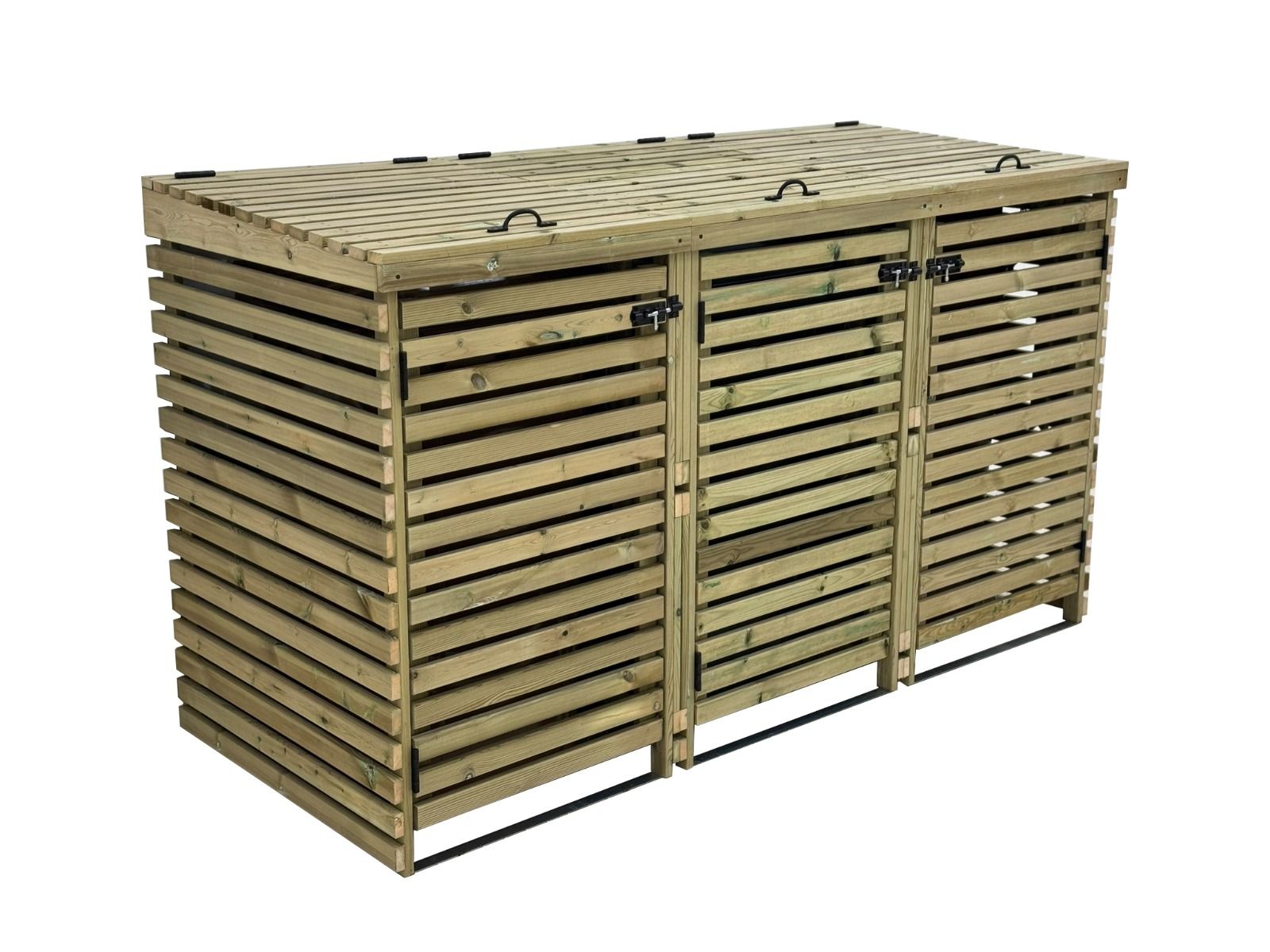 BinHaven Slatted Wheelie Bin Storage Unit | Ventilated Bin Store | 1&ndash;4 Bins