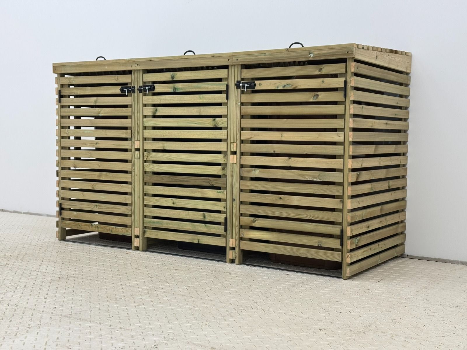 BinHaven Slatted Wheelie Bin Storage Unit | Ventilated Bin Store | 1&ndash;4 Bins