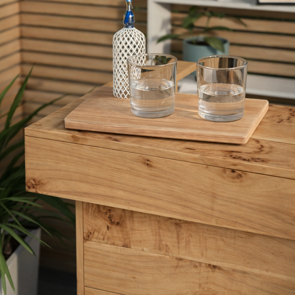 Rustic Wooden Garden Bar
