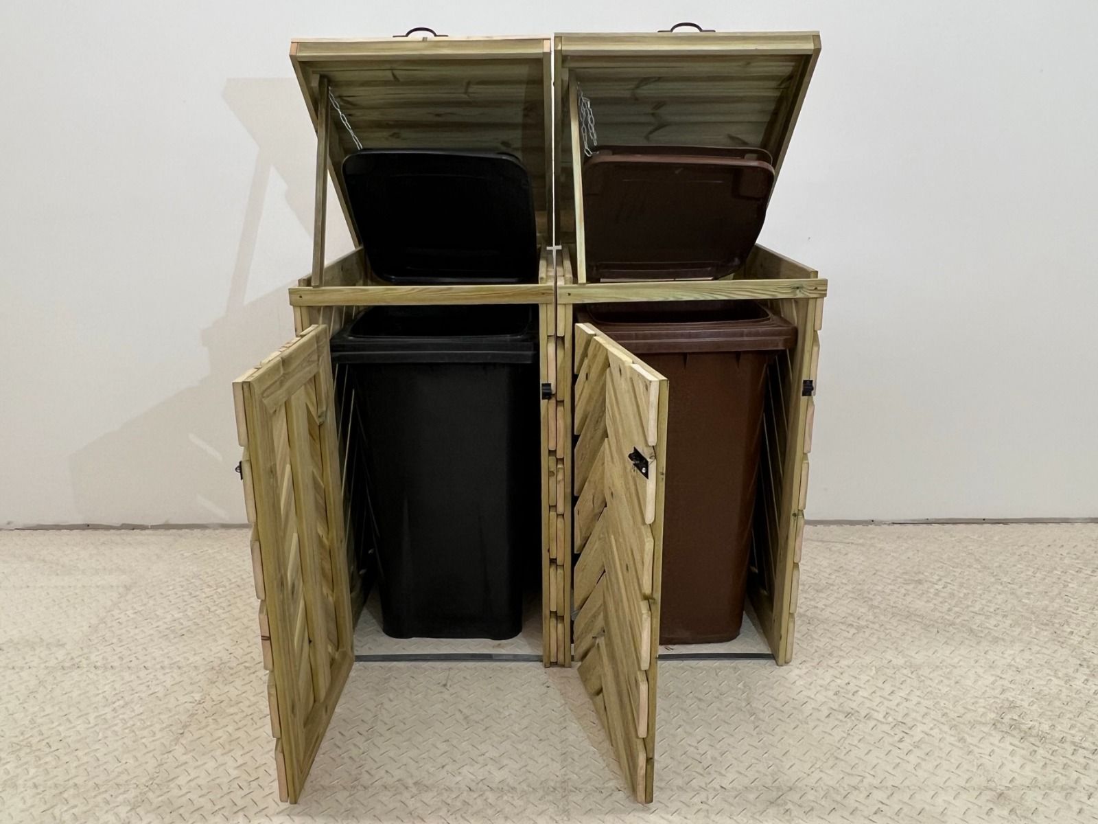 VerdiBin Wheelie Bin Storage Unit | Wooden Bin Store &amp; Hideaway | 1&ndash;4 Bins