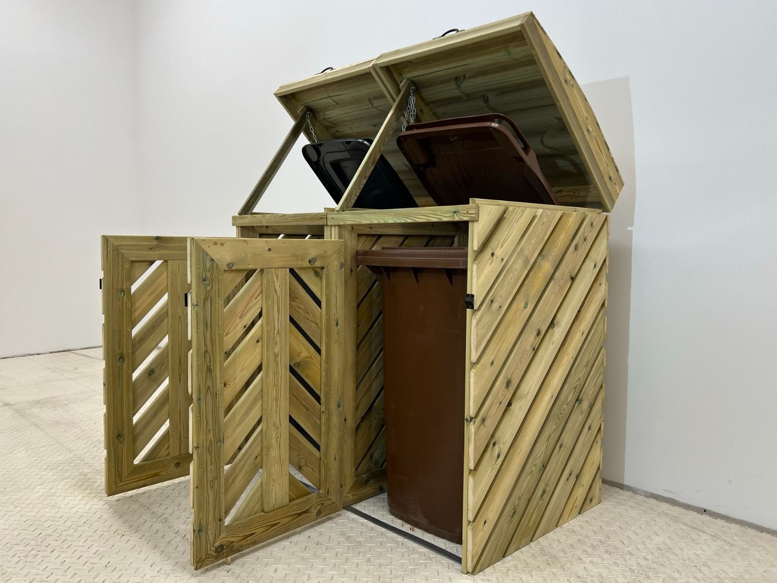 VerdiBin Wheelie Bin Storage Unit | Wooden Bin Store &amp; Hideaway | 1&ndash;4 Bins