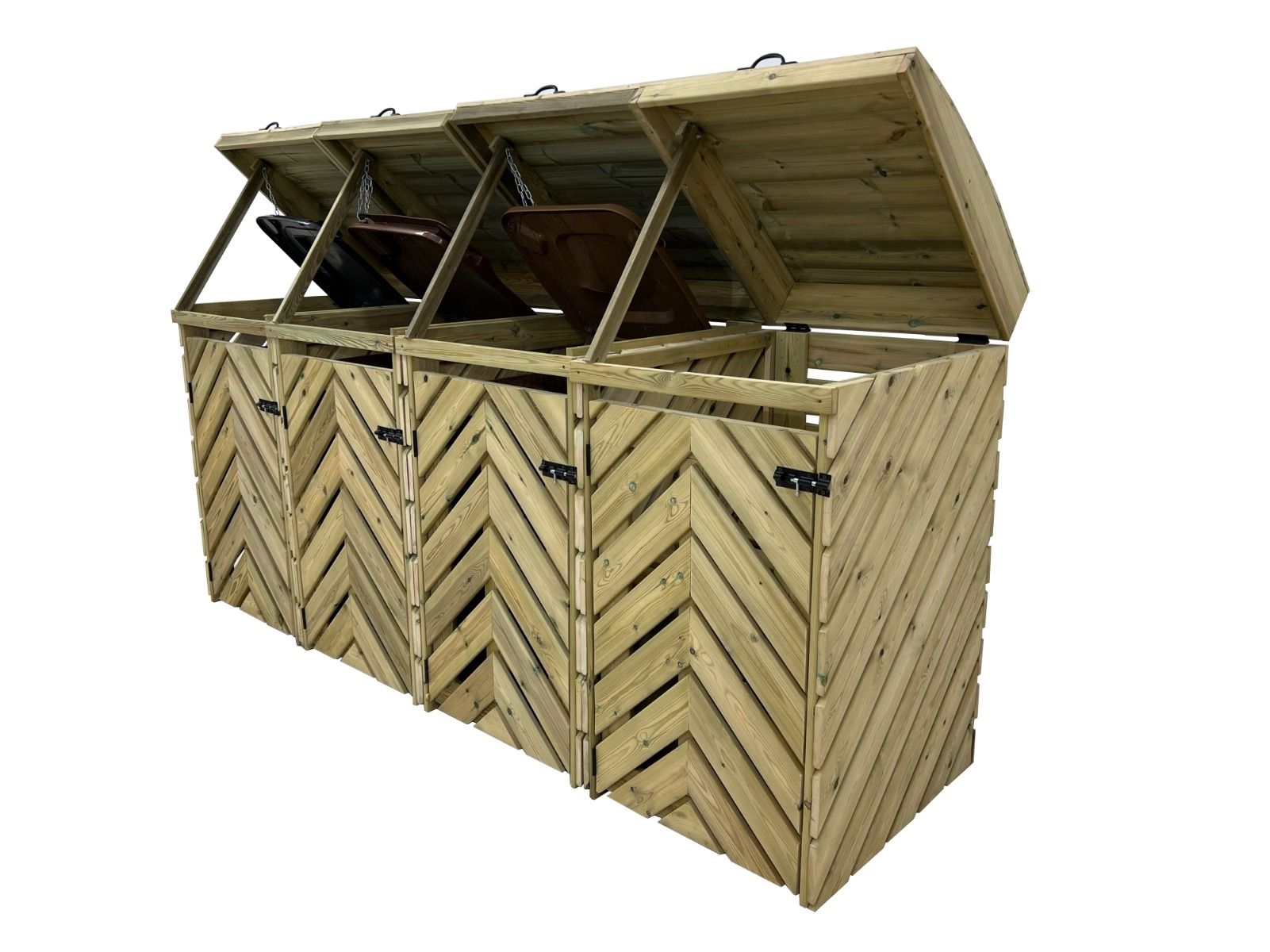 VerdiBin Wheelie Bin Storage Unit | Wooden Bin Store &amp; Hideaway | 1&ndash;4 Bins