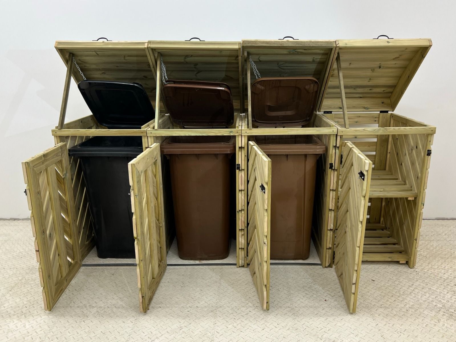VerdiBin Wheelie Bin Storage Unit | Wooden Bin Store &amp; Hideaway | 1&ndash;4 Bins