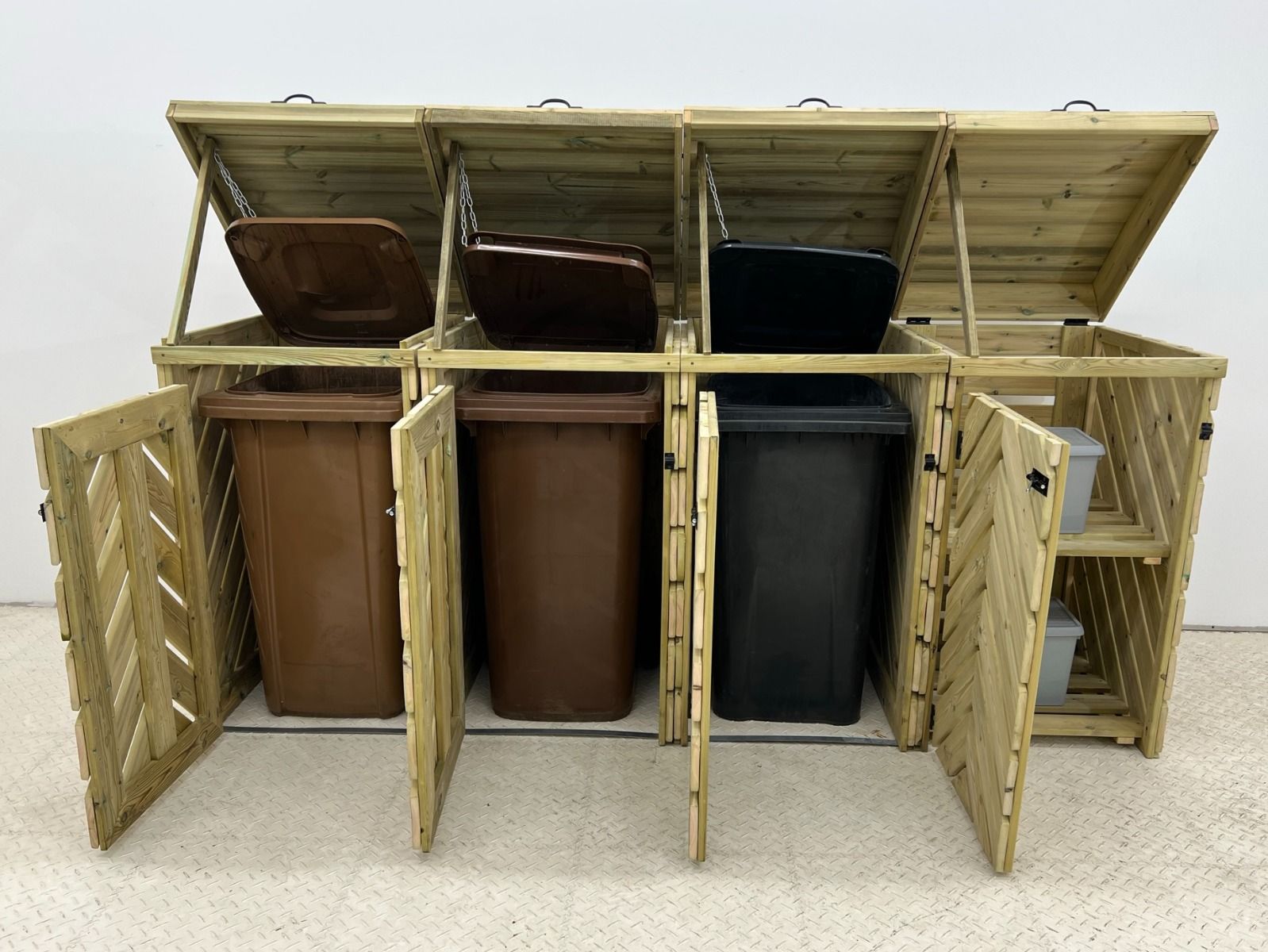 VerdiBin Wheelie Bin Storage Unit | Wooden Bin Store &amp; Hideaway | 1&ndash;4 Bins