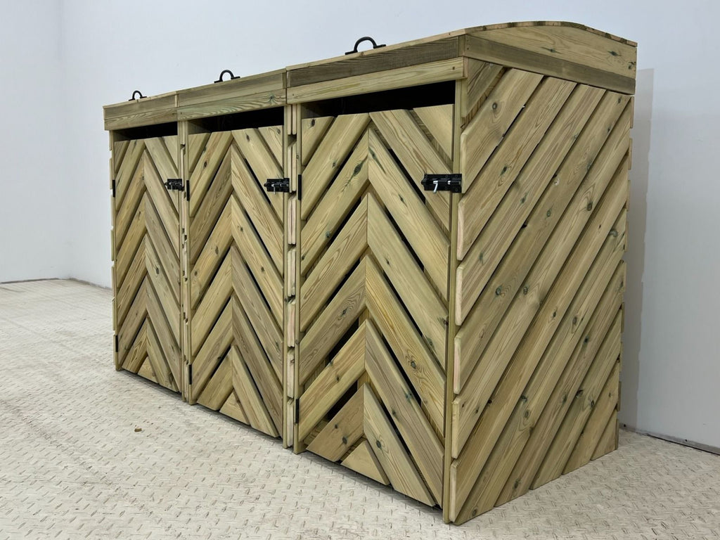 VerdiBin Wheelie Bin Storage Unit | Wooden Bin Store &amp; Hideaway | 1&ndash;4 Bins