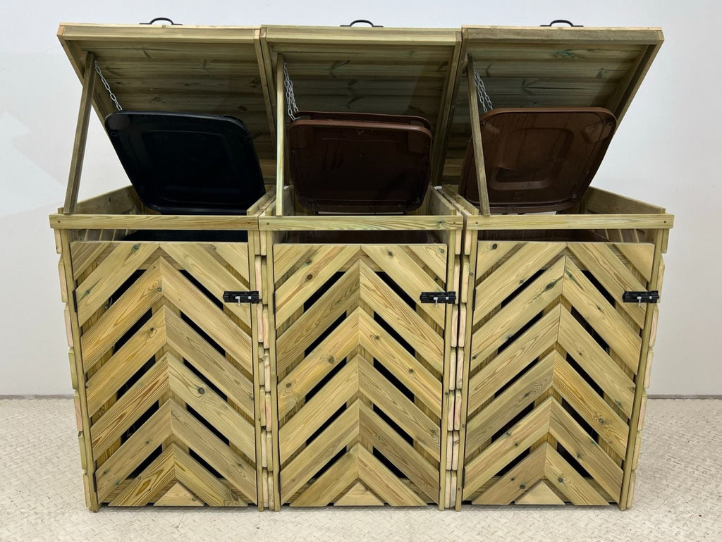 VerdiBin Wheelie Bin Storage Unit | Wooden Bin Store &amp; Hideaway | 1&ndash;4 Bins