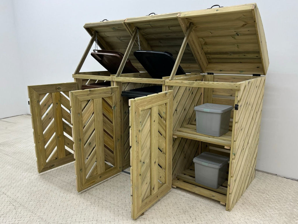 VerdiBin Wheelie Bin Storage Unit | Wooden Bin Store &amp; Hideaway | 1&ndash;4 Bins