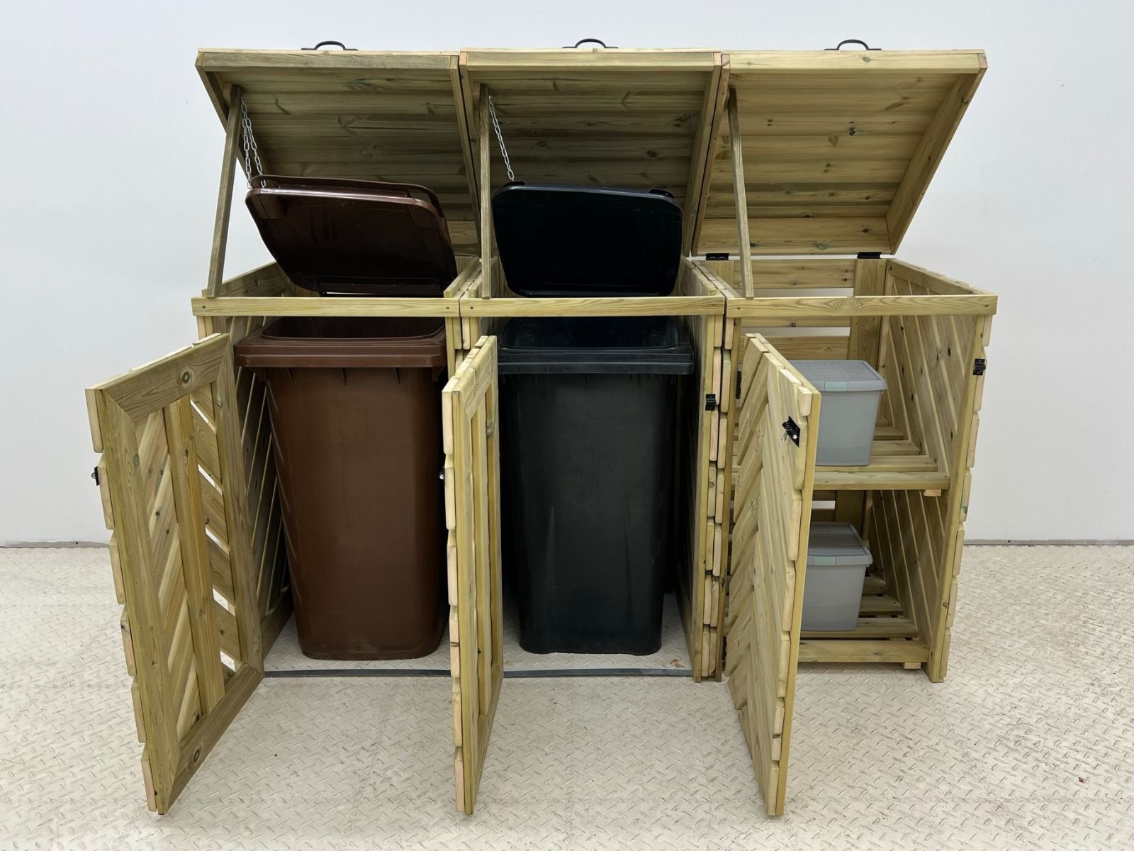 VerdiBin Wheelie Bin Storage Unit | Wooden Bin Store &amp; Hideaway | 1&ndash;4 Bins