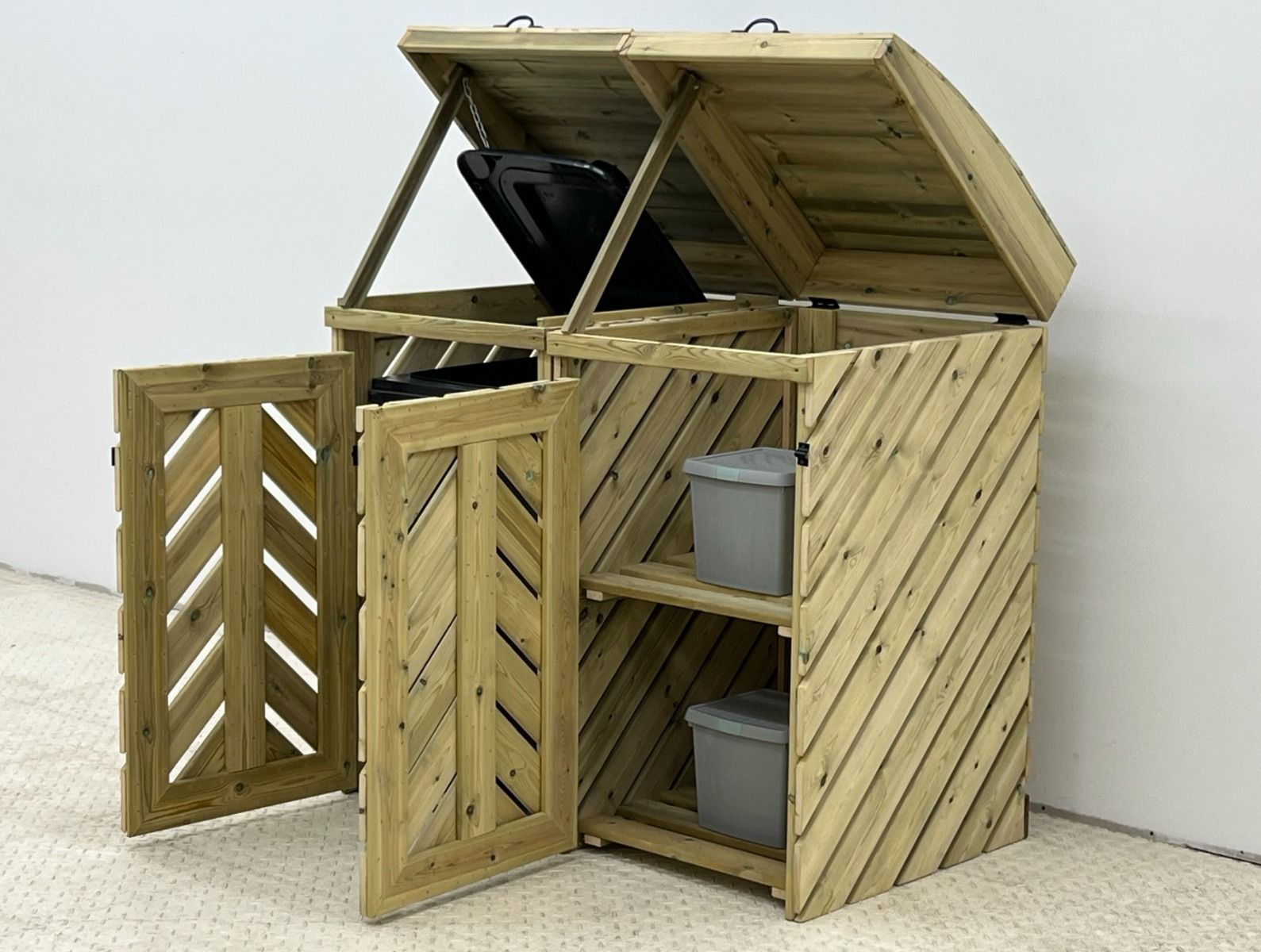 VerdiBin Wheelie Bin Storage Unit | Wooden Bin Store &amp; Hideaway | 1&ndash;4 Bins
