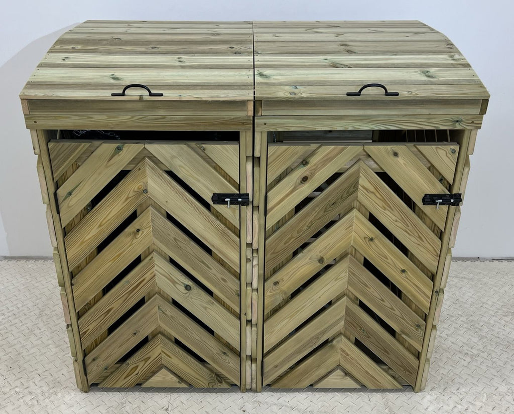 VerdiBin Wheelie Bin Storage Unit | Wooden Bin Store &amp; Hideaway | 1&ndash;4 Bins