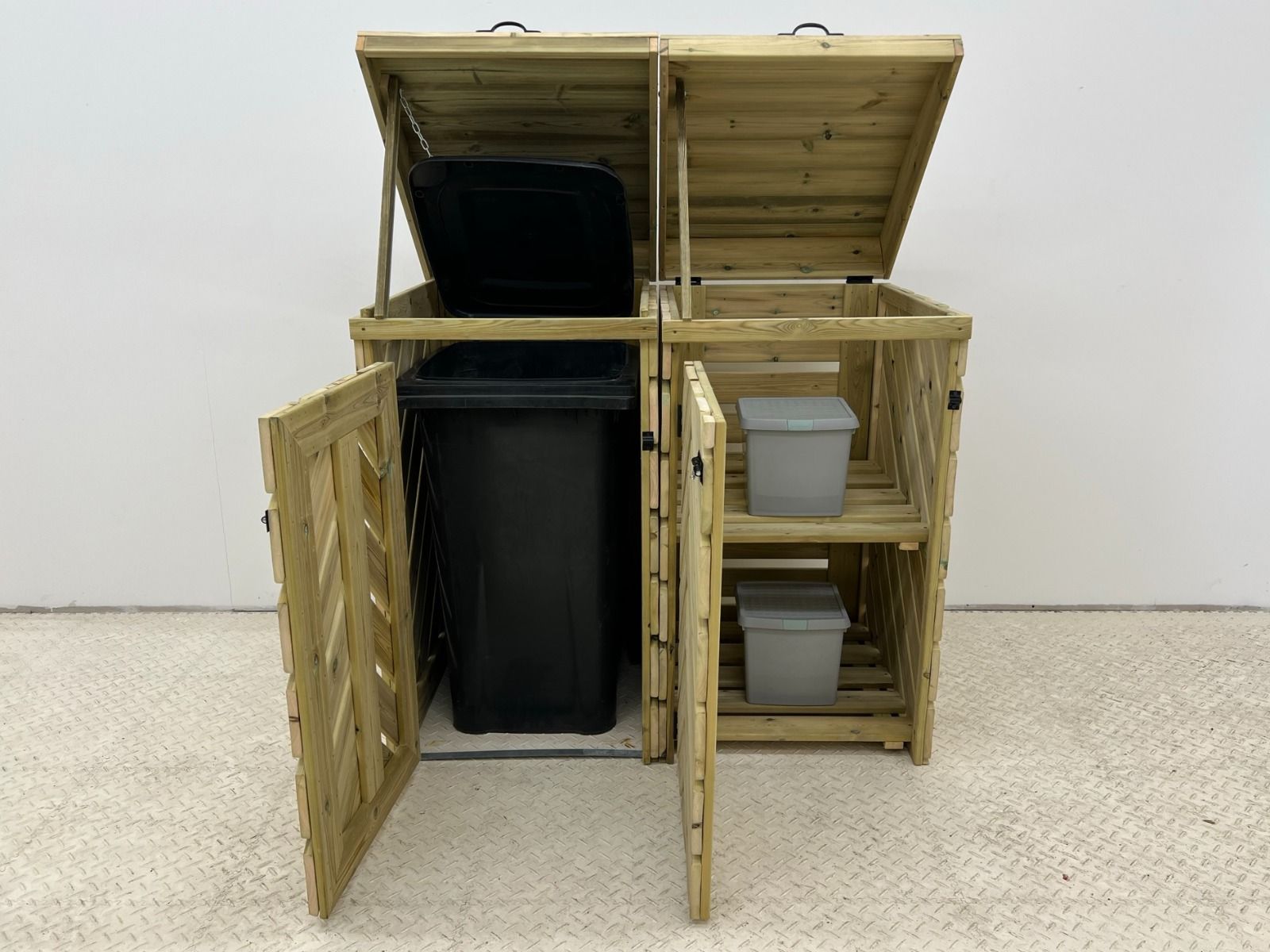VerdiBin Wheelie Bin Storage Unit | Wooden Bin Store &amp; Hideaway | 1&ndash;4 Bins
