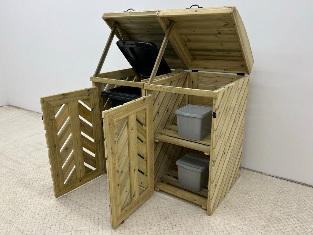 VerdiBin Wheelie Bin Storage Unit | Wooden Bin Store &amp; Hideaway | 1&ndash;4 Bins
