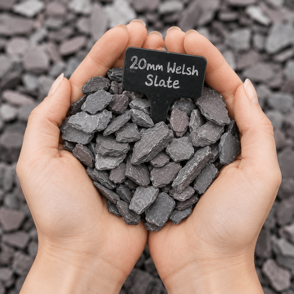 Welsh Green Slate Chippings | 20mm Crushed Slate