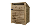 Wooden Garden Tool Storage with Shelf (Roof Sloping Back) W-99cm, H-126cm or 180cm, D-88cm