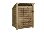 Wooden Garden Tool Storage with Shelf (Roof Sloping Back) W-99cm, H-126cm or 180cm, D-88cm