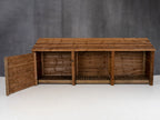 Wooden Garden Tool Storage W-335cm, H-126cm or 180cm, D-88cm - Brown Finish