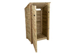 Wooden Garden Tool Storage with Shelf (Roof Sloping Back) W-99cm, H-126cm or 180cm, D-88cm