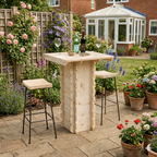 Wooden Interlock Bar Table